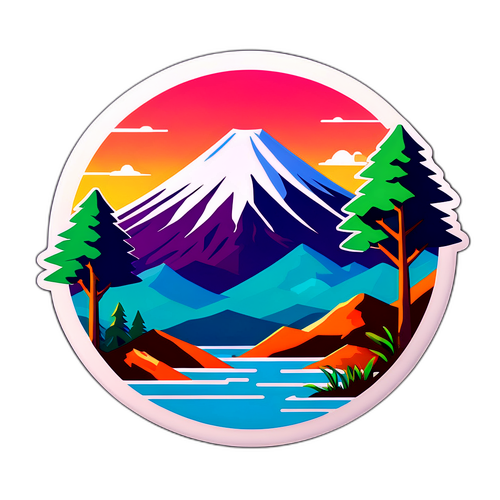 現代的な富士山のイラスト