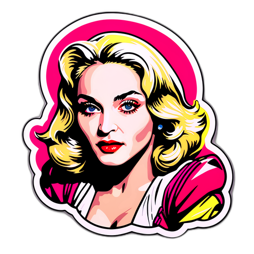 Autocollant de Madonna en illustration pop art