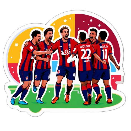 Sticker de sărbătoare a jucătorilor din Bologna