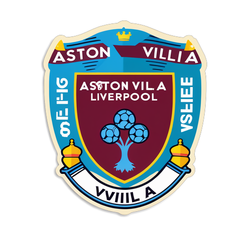 Sticker van Aston Villa tegen Liverpool