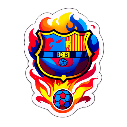 Afișare vibrantă a logo-ului FC Barcelona