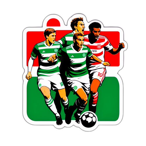 Wachezaji wa AJAX na Celtic Katika Mchezo wa Soka