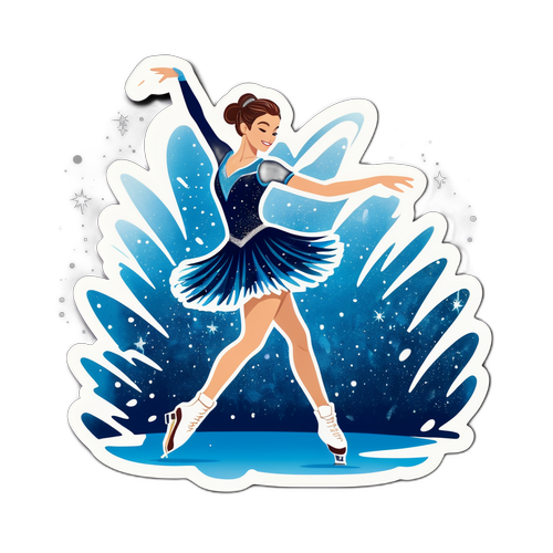 Елегантна фігуристка в танці