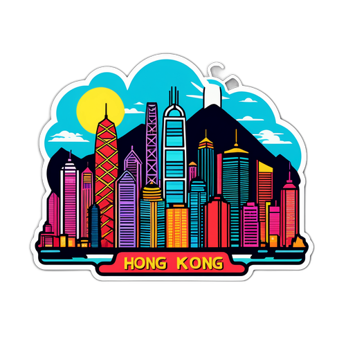 Stiker Panorama Hong Kong