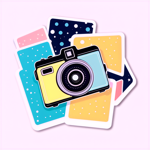 Autocollant rétro de photographies instantanées