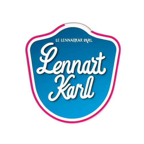 Modern, minimalista sticker 'Lennart Karl'