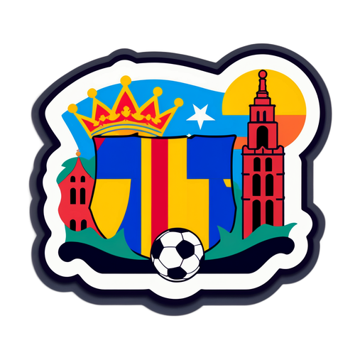 Barcelona-themed samolepka