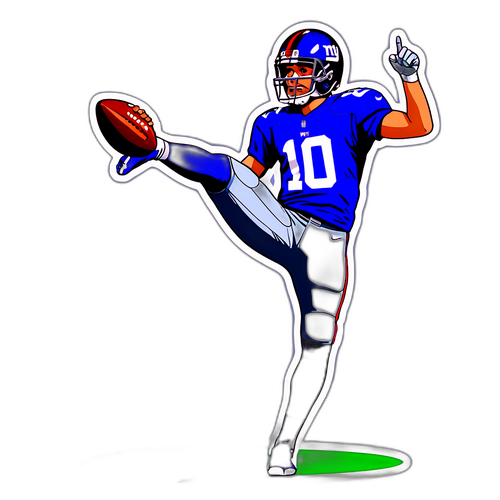 NY Giants Kicker Action Sticker