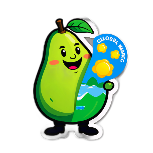 温暖化を伝える洋梨キャラクター