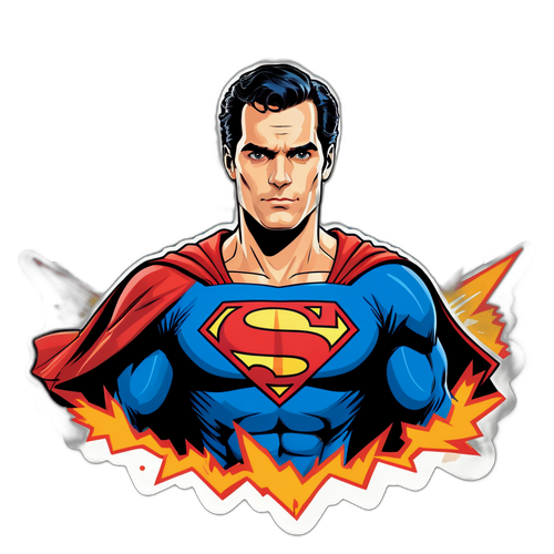 Heroic Superman Sticker