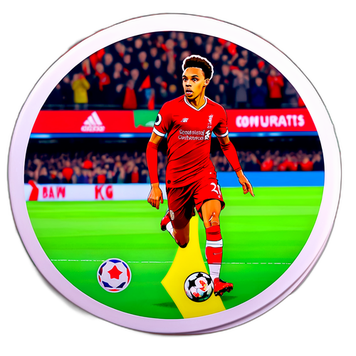 Autocolant cu Trent Alexander-Arnold driblând