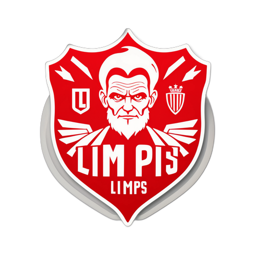 팀 아이덴티티를 강조한 Crvena Zvezda와 Lincoln Red Imps의 로고 조합 스티커