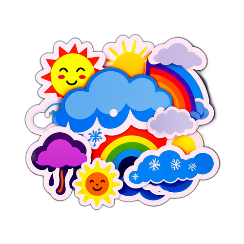 Sticker ng Halo-Halong Panahon