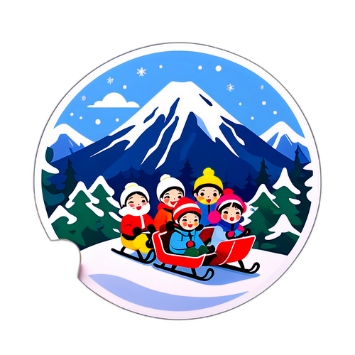 설악산 겨울 풍경 스티커