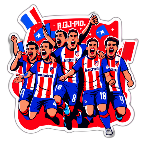 Cảnh ăn mừng của các fan Atlético Madrid