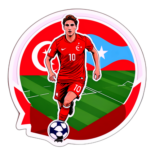 Modern Futbol Sticker: Nicolo Zaniolo ve Türk Bayrağı