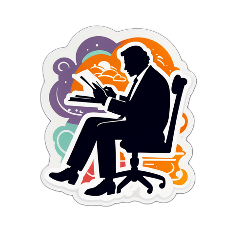 Illustration d'un écrivain pensif