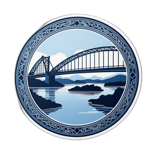 Design av sotrabroen klistremerke