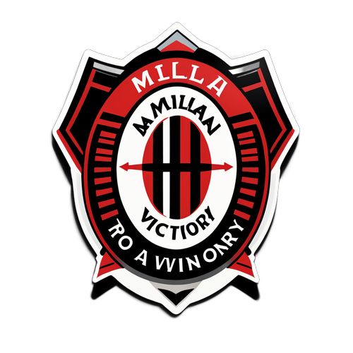 Autocolant AC Milan - Drumul către Victorie!