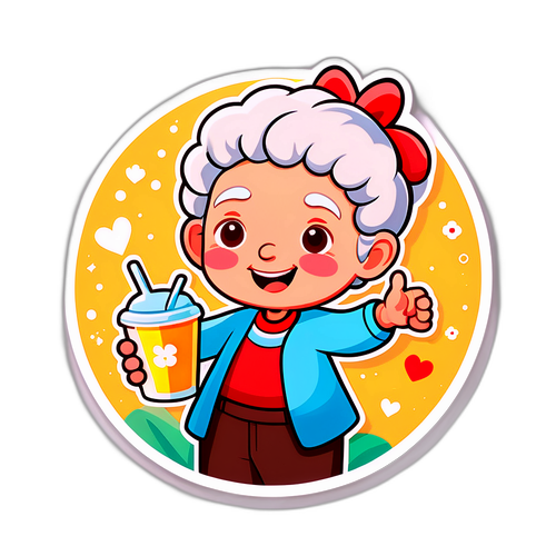活き活きとした高齢者のキャラクター