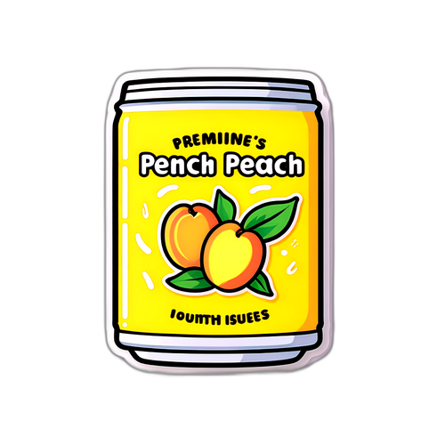 可爱的黄桃罐头