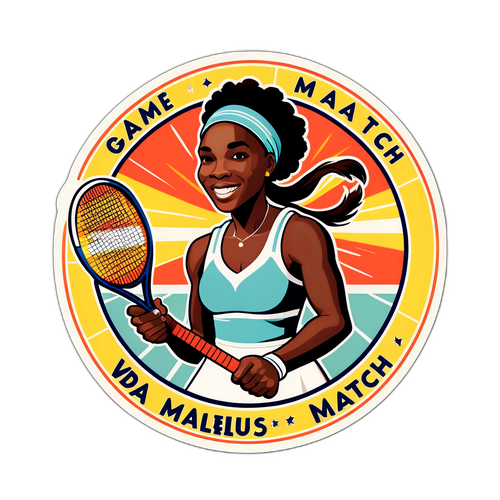 Retro Venus Williams Sticker