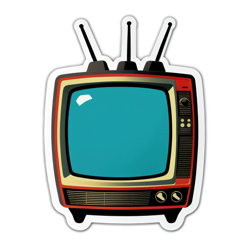 Ilustración estilizada de un televisor antiguo