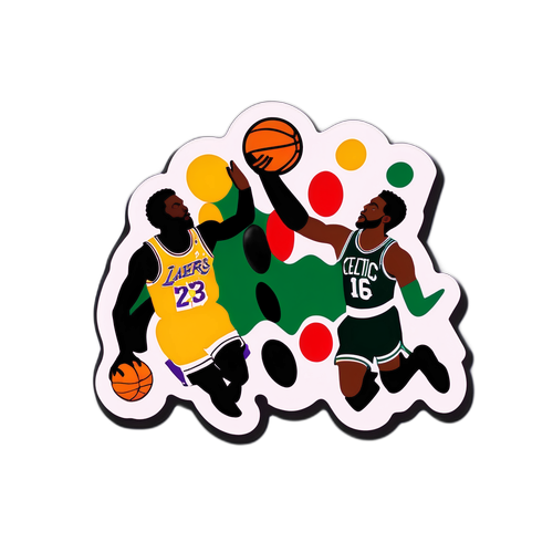 Autocollant dynamique inspiré par le match Celtics – Lakers