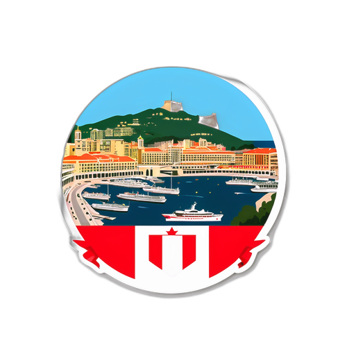 Sticker de la bandera de Mónaco