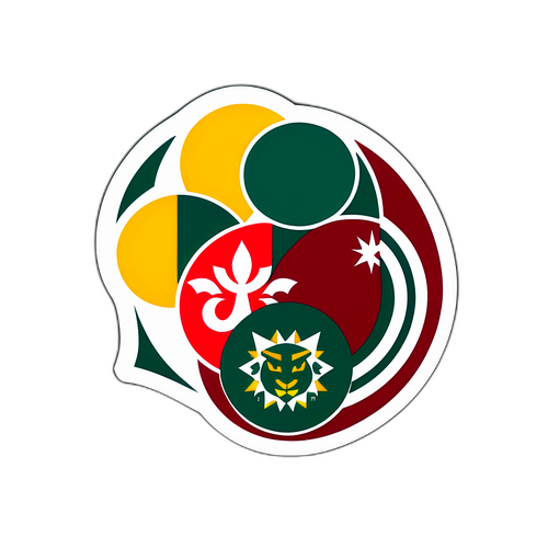 Adesivo Minimalista della Partita Internacional e Fluminense