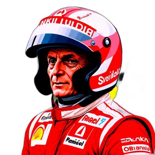 Niki Lauda és ikonikus piros sisakja