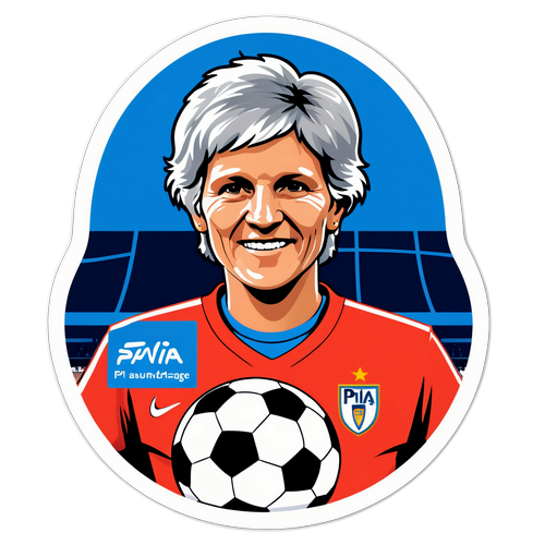 Sticker dedikerad till Pia Sundhage