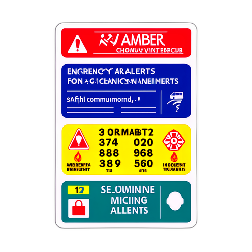 Amber Alert Emergency Notification Sticker