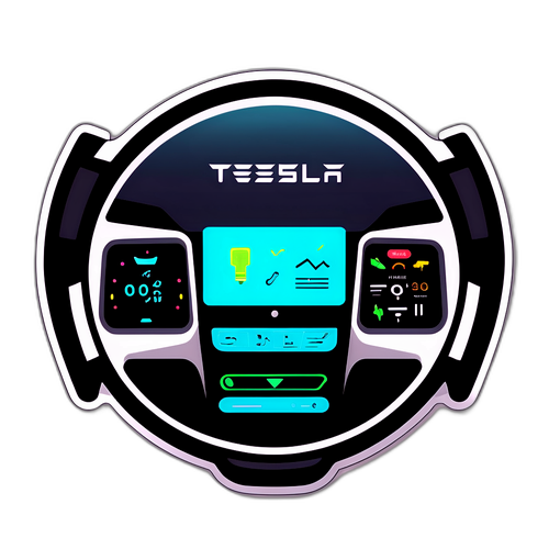 Minimalist Tesla Dashboard Sticker