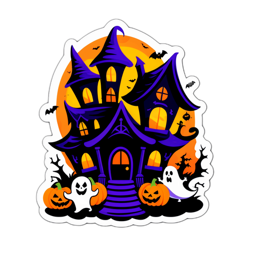 Spooky klistermærke til Halloween 2025