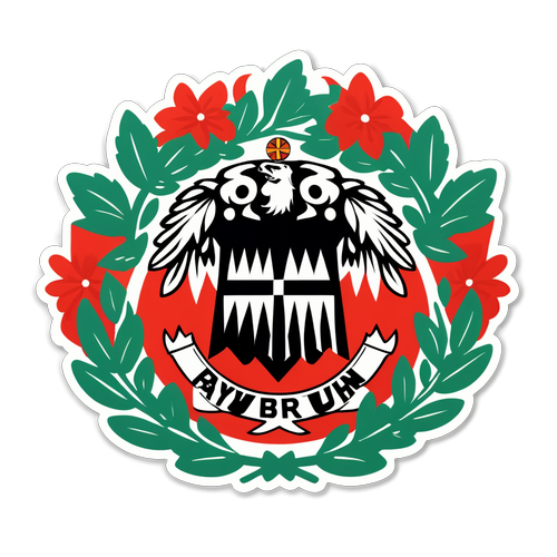 Stiker Kemenangan Bayern Munich: Simbol Kejayaan dalam Wreath Merah dan Putih!