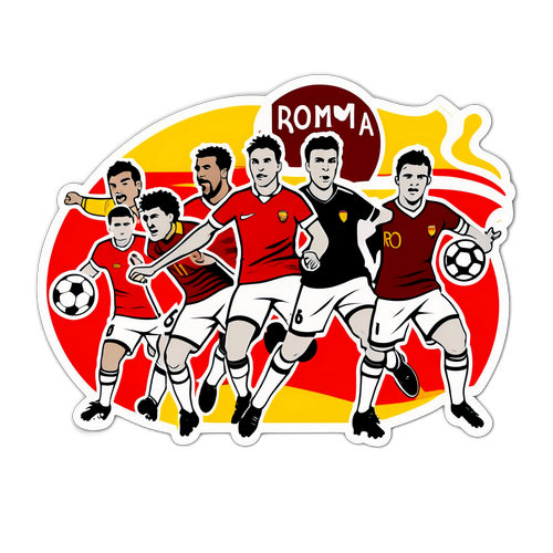 Roma mot Como Fotbollssticker