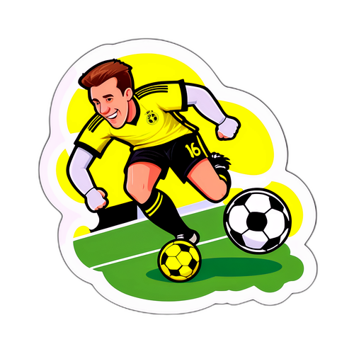 Stiker Kartun Perlawanan Bola Sepak