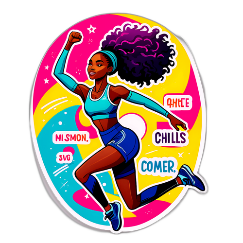 Inspirerende Atletisk Klistremerke