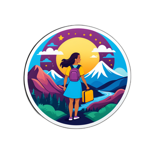 庆祝女性独立的旅行贴纸