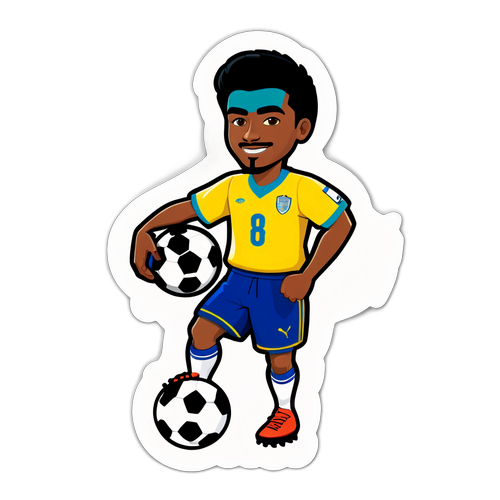 Asencio w charakterystycznej pozycji strzelca gola