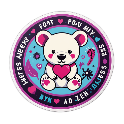 Sticker pro Aujeszkyho nemoc s pozitivním poselstvím