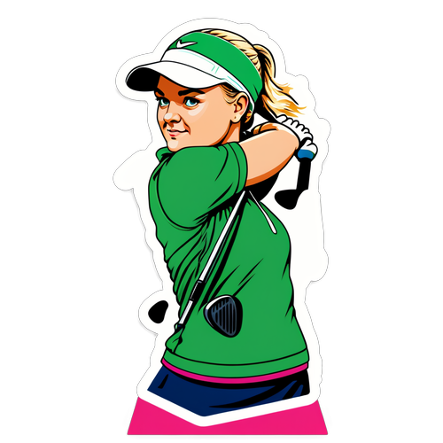 Hyldest til Charley Hull: Det Perfekte Klistermærke til Golfentusiaster!