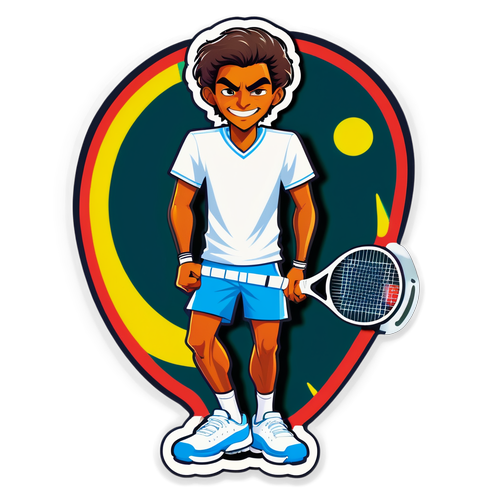 Cooler Sticker von Sinner beim Tennis