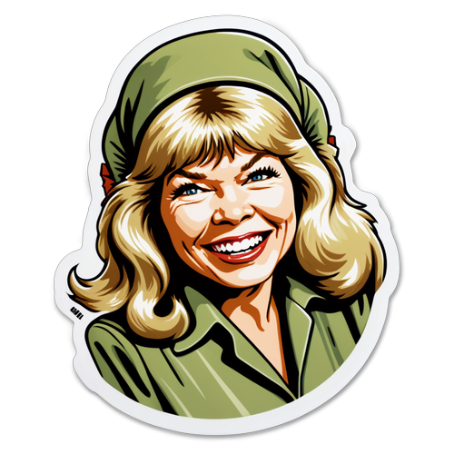 Charmerende sticker af Loretta Swit fra M*A*S*H