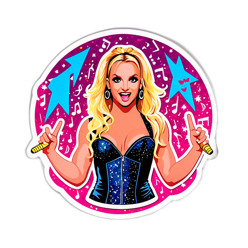 Autocollant de Britney Spears en performance