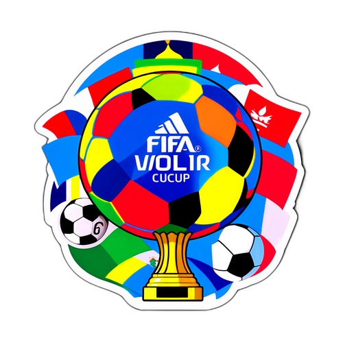 Autocolant colorat al trofeului FIFA Club World Cup