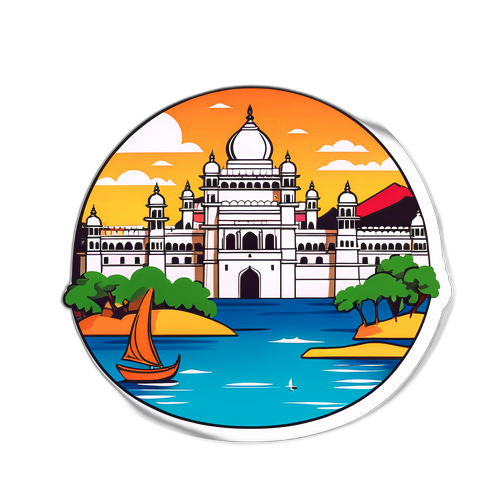 उदयपुर के प्रसिद्ध स्थलों का चार्मिंग स्टिकर