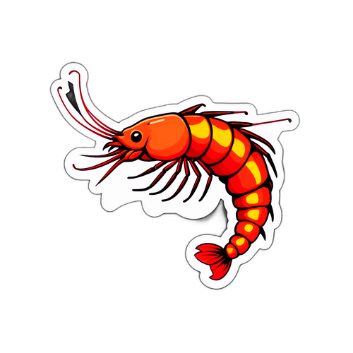 虾子贴纸