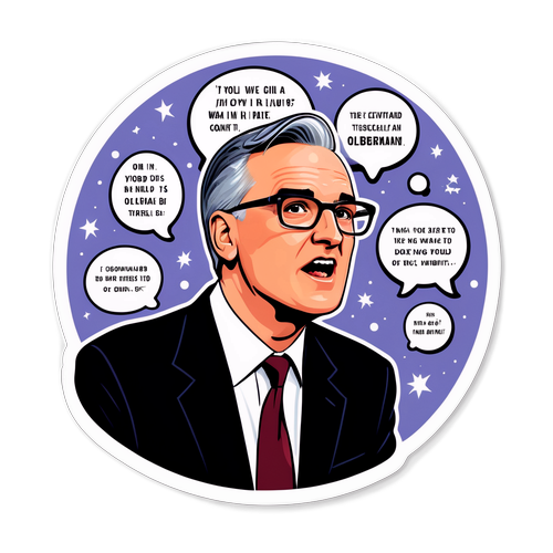 Passionate News Presentation: Keith Olbermann Quote Sticker